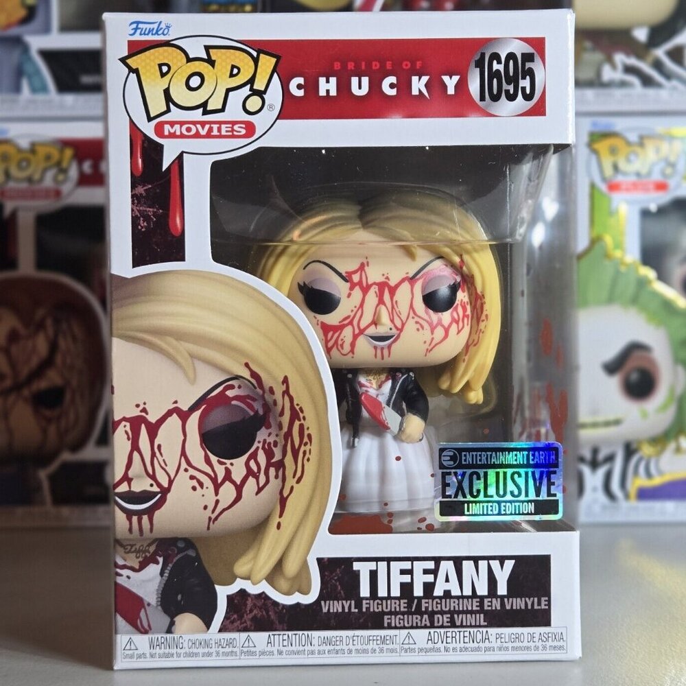 NEW/MINT Funko Pop Bride of Chucky: Tiffany- Bloody #1695(EE Excl.) ~ FAST SHIP!